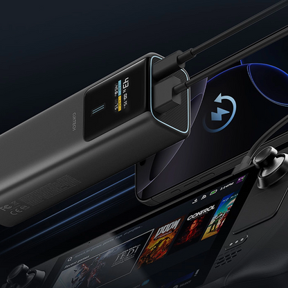 Cuktech External Battery, 10000mAh, 150W, QC + PD, 1 x USB-A - 1 x USB-C, Black CKPB100PGLBL