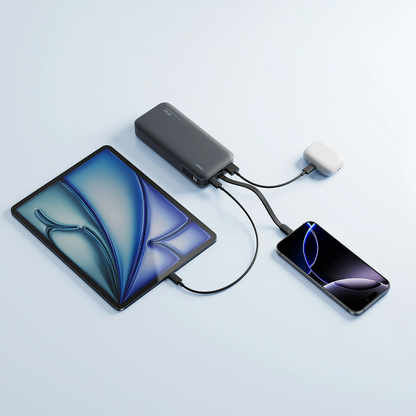 Cuktech LPB200N External Battery, 20000mAh, 40W, QC + PD, 1 x USB-A - 2 x USB-C, Black