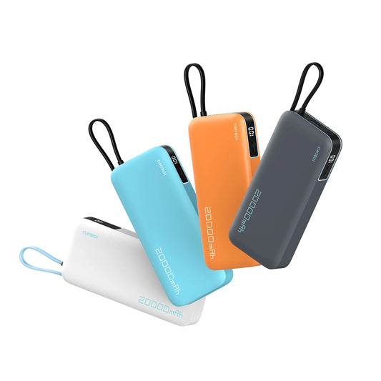 Power bank Cuktech LPB200N, 20000mAh, 45W, QC + PD, 1 x USB-A - 2 x USB-C, biały CUKP200NGLLG