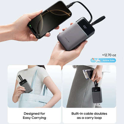 Power bank Cuktech LPB200NL, 20000mAh, 40W, QC + PD, 1 x Lightning - 1 x USB-A - 2 x USB-C, Szary CKB200NLGLGY