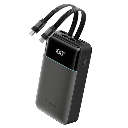 Power bank Cuktech LPB200NL, 20000mAh, 40W, QC + PD, 1 x Lightning - 1 x USB-A - 2 x USB-C, Szary CKB200NLGLGY