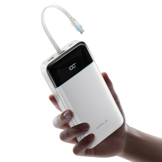 Powerbank Cuktech LPB252N, 25000 mAh, 120 W, QC + PD, 1 × USB-A – 2 × USB-C, biały