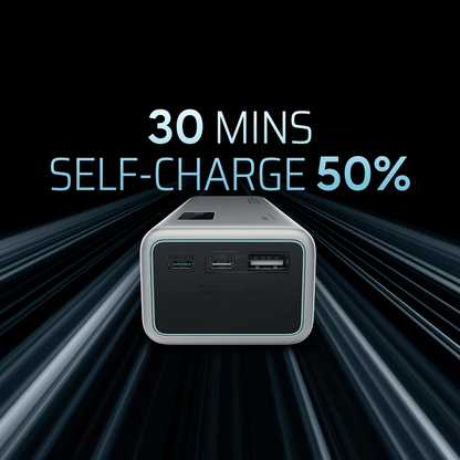 Zewnętrzna bateria Cuktech P+ No.15, 20000mAh, 150W, QC + PD, 1 x USB-A - 2 x USB-C, Szara CUKPB200GLBK