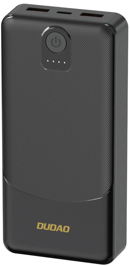 Zewnętrzna bateria Dudao K10, 10000mAh, 12W, 2 x USB-A, Czarna