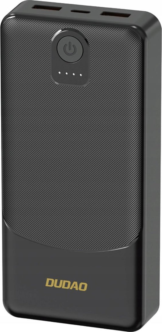 Zewnętrzna bateria Dudao K10Pro, 20000mAh, 12W, 2 x USB-A, Czarna