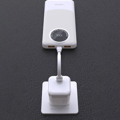 Zewnętrzna bateria Dudao K12Pro, 20000mAh, 22.5W, QC + PD, 1 x USB-C - 2 x USB-A, Biała