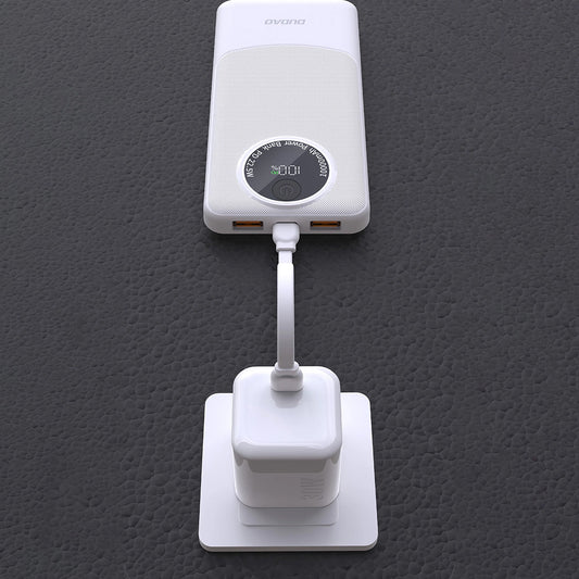 Zewnętrzna bateria Dudao K12Pro, 20000mAh, 22.5W, QC + PD, 1 x USB-C - 2 x USB-A, Biała