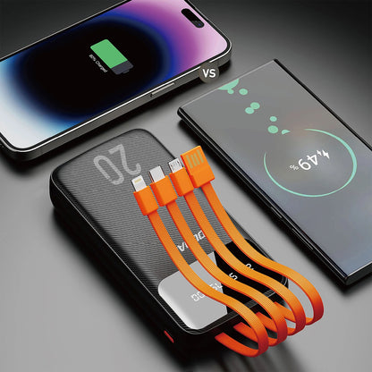 Zewnętrzna bateria Dudao K6Pro+, 20000mAh, 10W, 1 x Lightning - 1 x microUSB - 1 x USB-A - 1 x USB-C, Czarna