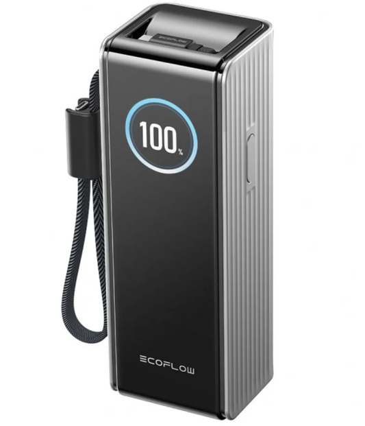 Zewnętrzna bateria EcoFlow Rapid, 25000mAh, 170W, QC + PD, 1 x USB-A - 3 x USB-C, Szara