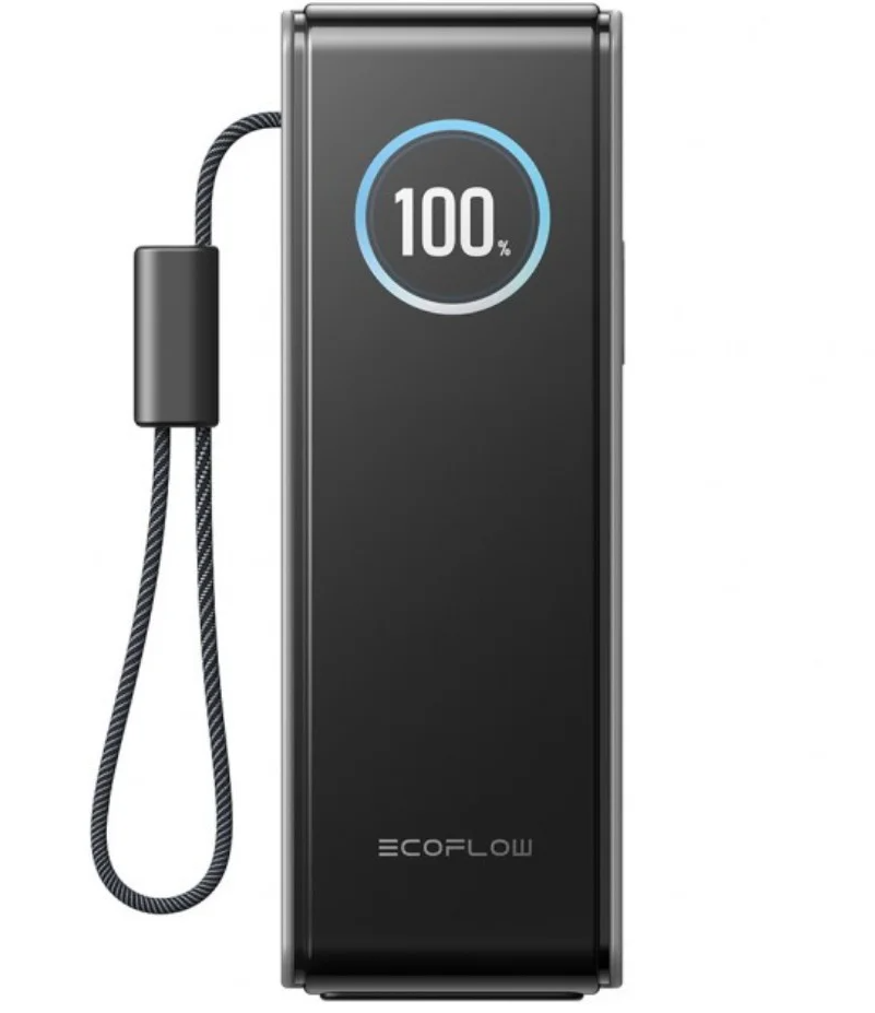 Zewnętrzna bateria EcoFlow Rapid, 25000mAh, 170W, QC + PD, 1 x USB-A - 3 x USB-C, Szara