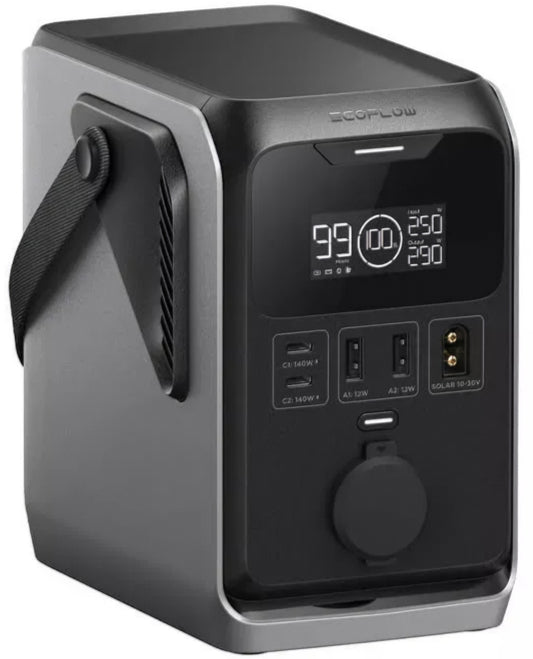 Powerbank EcoFlow Trail 300, 90000mAh, 300W, PD, 1 x Rozgałęźnik zapalniczki - 2 x USB-A - 2 x USB-C, Czarny EF-TRAIL300-N