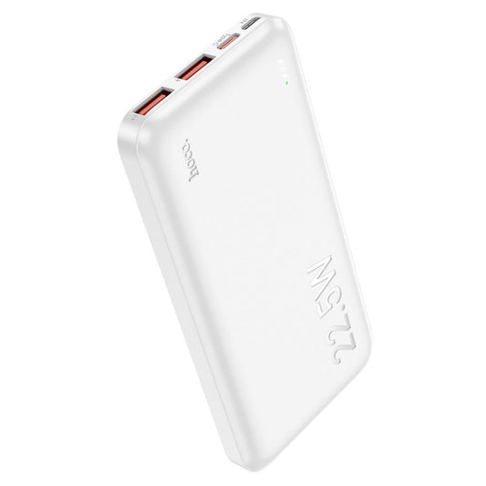 Zewnętrzna bateria HOCO J101, 10000mAh, 22.5W, QC + PD, 1 x USB-C - 2 x USB-A, Biała
