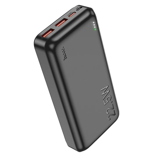 Powerbank HOCO J101A, 20000mAh, 22.5W, QC + PD, 1 x USB-C - 2 x USB-A, Czarny