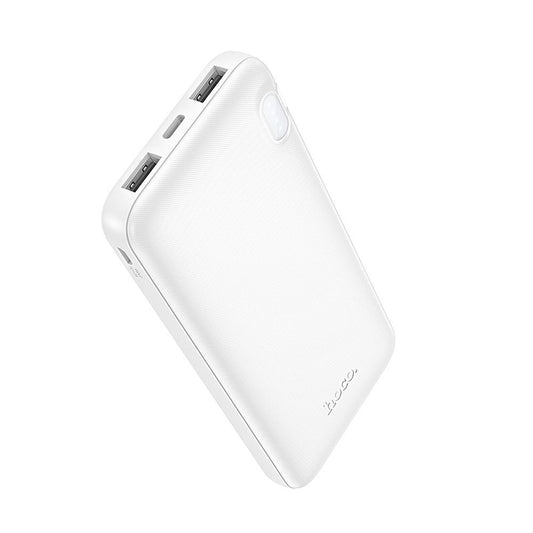Powerbank HOCO J128, 10000mAh, 10W, 2 x USB-A, Biały