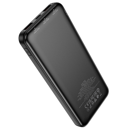 Powerbank HOCO J136, 10000 mAh, 22,5 W, QC + PD, 1 × USB-C – 2 × USB-A, czarny