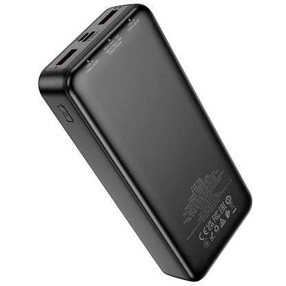 Powerbank HOCO J136A, 20000mAh, 22,5W, QC + PD, 1 x USB-C - 2 x USB-A, Czarny