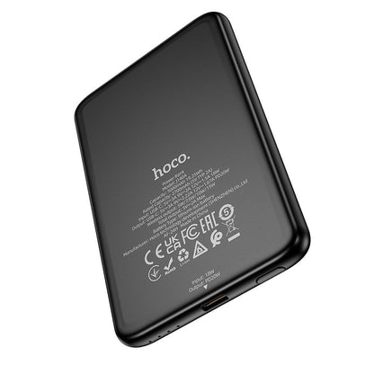 Powerbank HOCO Wireless J140A, 5000mAh, 20W, PD + QI, 1 x USB-C, Czarny
