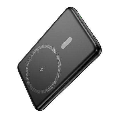 Powerbank HOCO Wireless J140A, 5000mAh, 20W, PD + QI, 1 x USB-C, Czarny