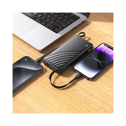 Powerbank HOCO J146, 10000mAh, 10W, 1 x Lightning - 1 x microUSB - 1 x USB-A - 1 x USB-C, Czarny