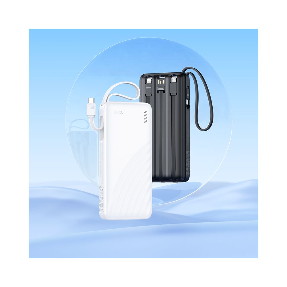 Powerbank HOCO J146, 10000mAh, 10W, 1 x Lightning - 1 x microUSB - 1 x USB-A - 1 x USB-C, Czarny
