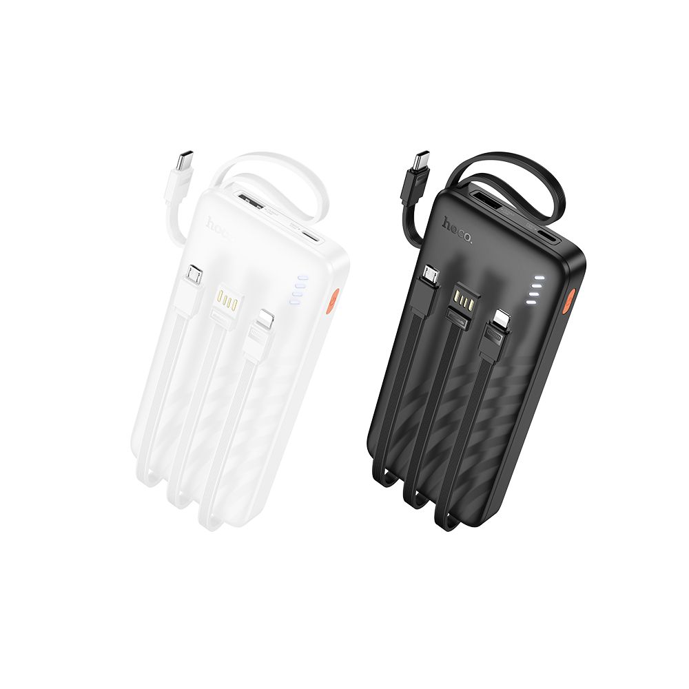Powerbank HOCO J146, 10000mAh, 10W, 1 x Lightning - 1 x microUSB - 1 x USB-A - 1 x USB-C, Czarny