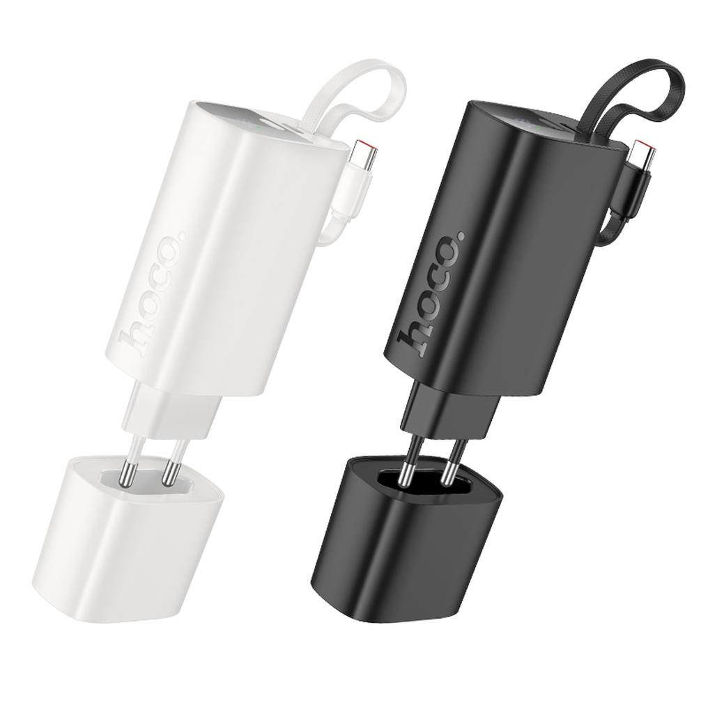 HOCO J148 2-in-1 Power Bank, 5000mAh, 20W, PD, 2 x USB-C, Black
