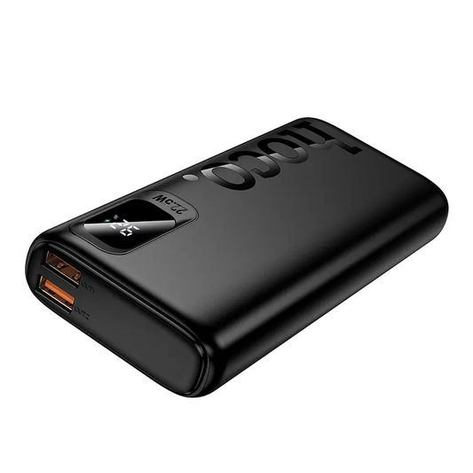 Powerbank HOCO J158 Pro, 10000mAh, 22,5W, QC + PD, 1 x USB-C - 2 x USB-A, Czarny