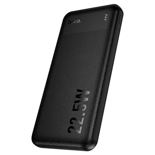 Powerbank HOCO J159 Essence, 10000 mAh, 22,5 W, QC + PD, 1 × USB-C – 2 × USB-A, czarny