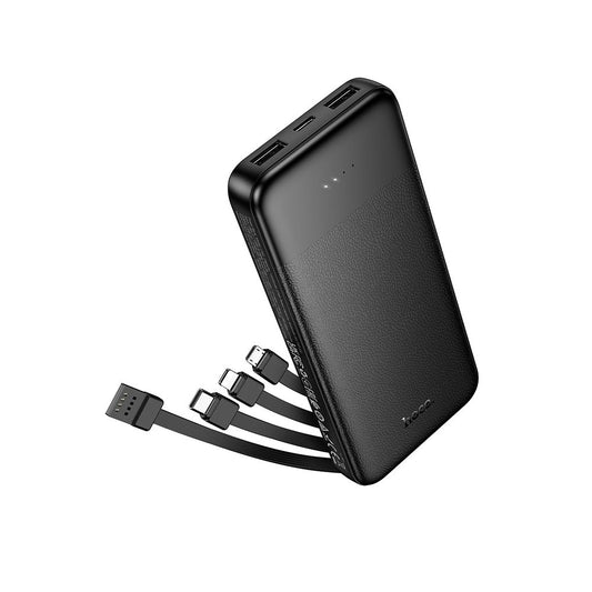 Powerbank HOCO J163, 10000mAh, 10W, 1 x Lightning - 1 x microUSB - 2 x USB-A - 1 x USB-C, Czarny