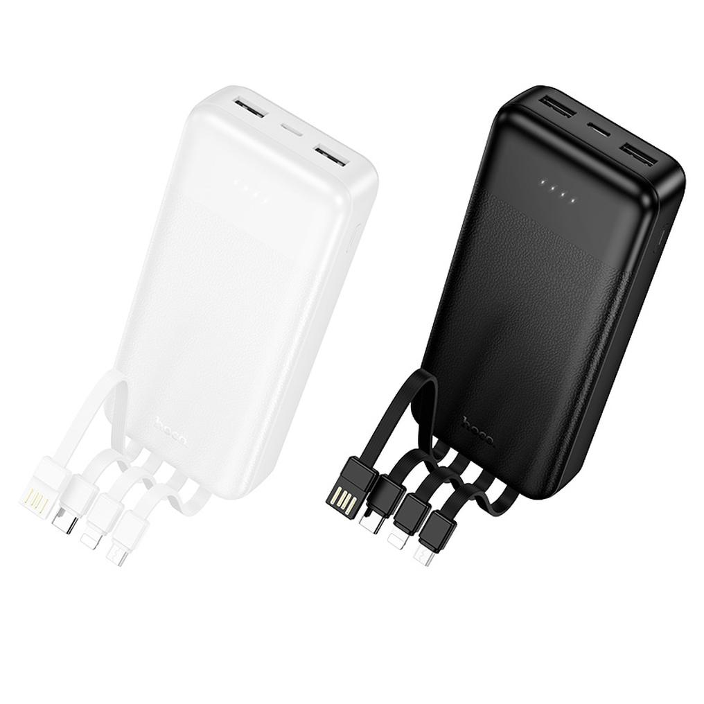 Powerbank HOCO J163A, 20000 mAh, 10 W, 1 × Lightning – 1 × microUSB – 1 × USB-C – 2 × USB-A, biały
