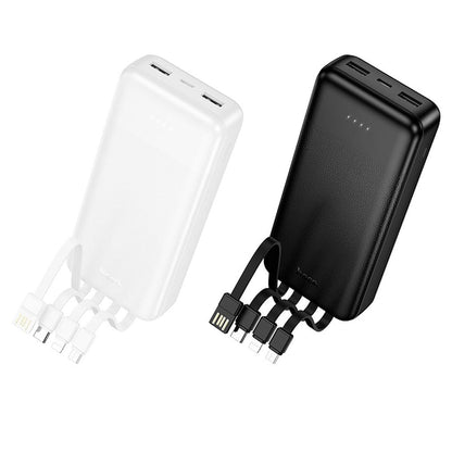 Powerbank HOCO J163A, 20000 mAh, 10 W, 1 × Lightning – 1 × microUSB – 1 × USB-C – 2 × USB-A, biały