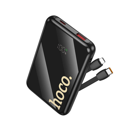 Powerbank HOCO Q37, 10000mAh, 22,5W, QC + PD, 1 x Lightning - 1 x USB-A - 2 x USB-C, Czarny