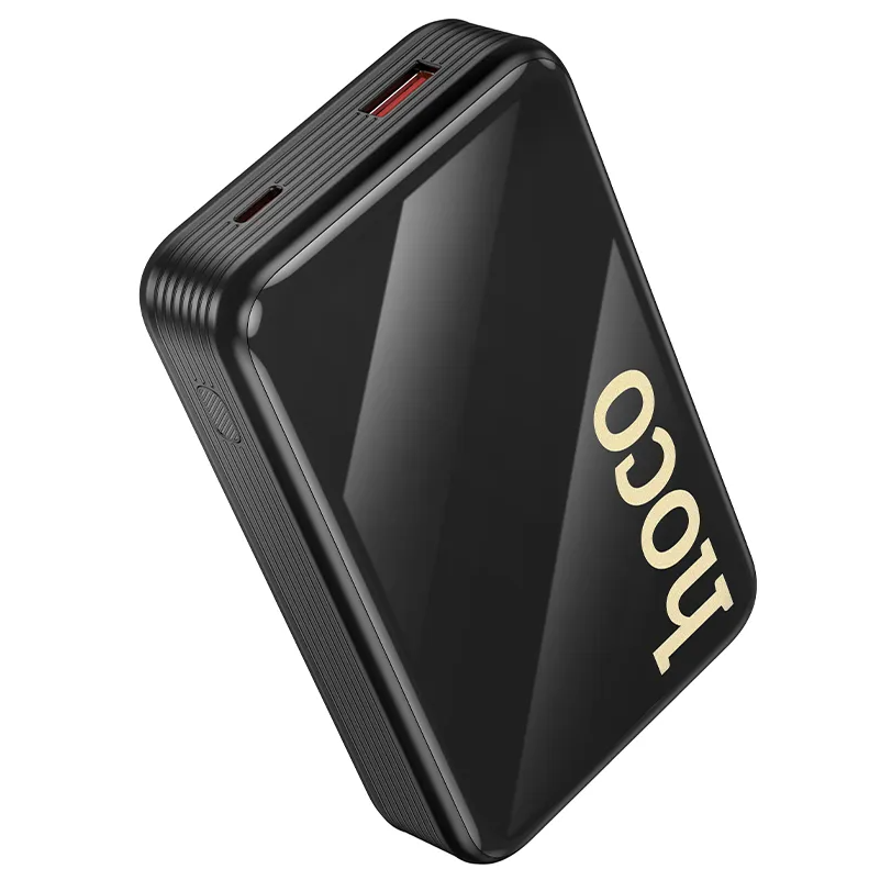 Powerbank HOCO Q37A, 20000mAh, 22,5W, QC + PD, 1 x Lightning - 1 x USB-A - 2 x USB-C, Czarny