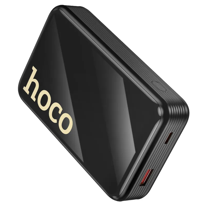 Powerbank HOCO Q37A, 20000mAh, 22,5W, QC + PD, 1 x Lightning - 1 x USB-A - 2 x USB-C, Czarny