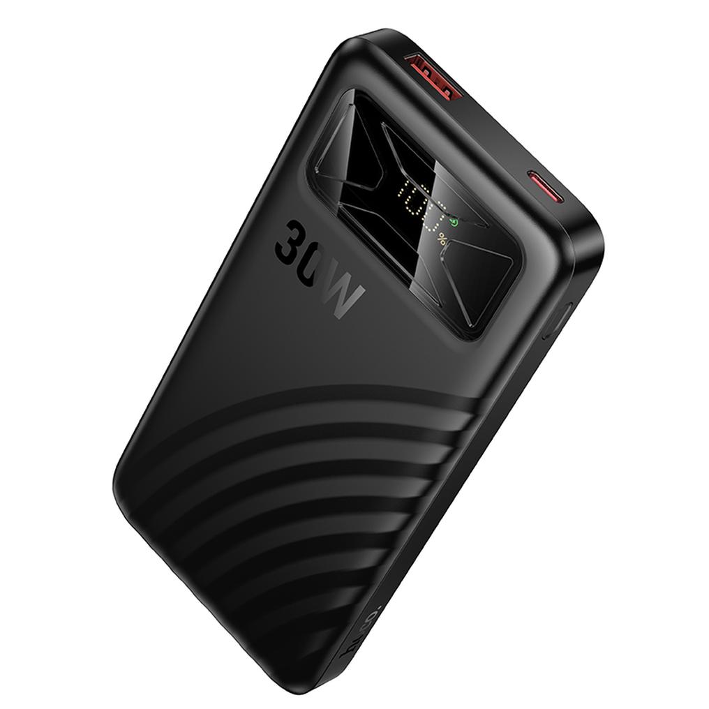 Powerbank HOCO Q42, 10000 mAh, 30 W, QC + PD, 1 × USB-A – 1 × USB-C, czarny