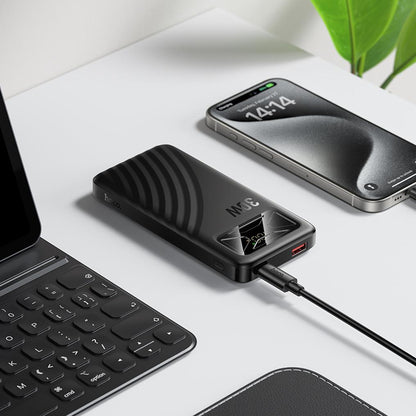 Powerbank HOCO Q42, 10000 mAh, 30 W, QC + PD, 1 × USB-A – 1 × USB-C, czarny