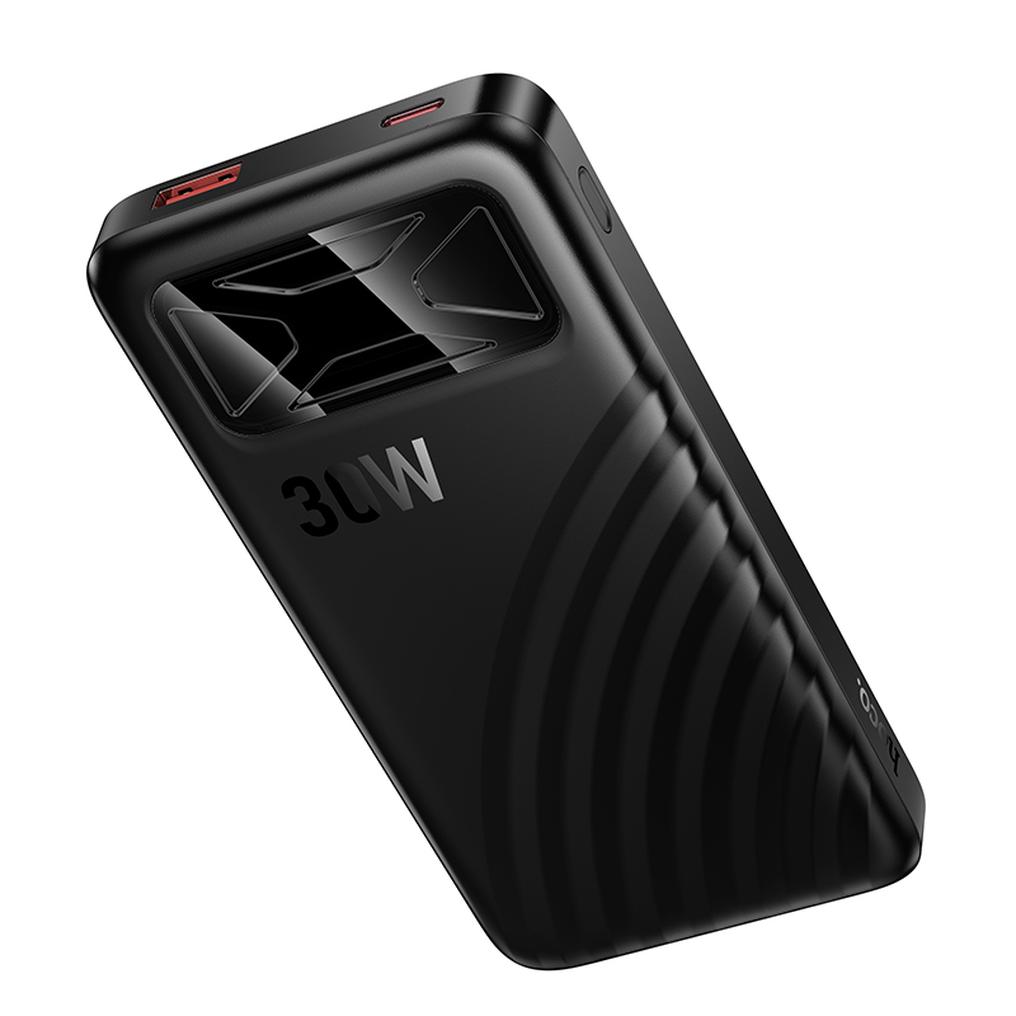 Powerbank HOCO Q42, 10000 mAh, 30 W, QC + PD, 1 × USB-A – 1 × USB-C, czarny