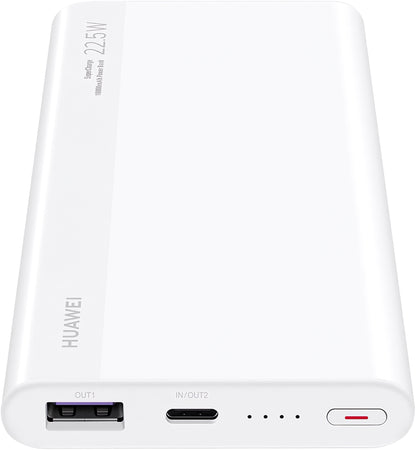 Bateria zewnętrzna Huawei SuperCharge, 10000 mAh, 22,5 W, QC + PD, 1 x USB-A - 1 x USB-C, biała 55034445