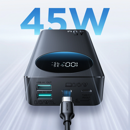 Powerbank Joyroom JR-PBF02 Pro, 20000mAh, 45W, QC + PD, 2 x USB-A - 2 x USB-C, Czarny