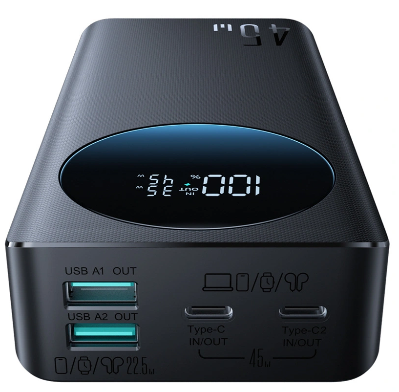 Powerbank Joyroom JR-PBF02 Pro, 20000mAh, 45W, QC + PD, 2 x USB-A - 2 x USB-C, Czarny