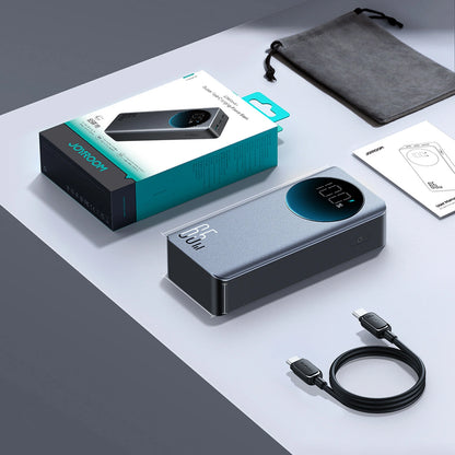 Powerbank Joyroom JR-PBF05 Pro, 30000mAh, 65W, QC + PD, 1 x USB-A - 2 x USB-C, Czarny