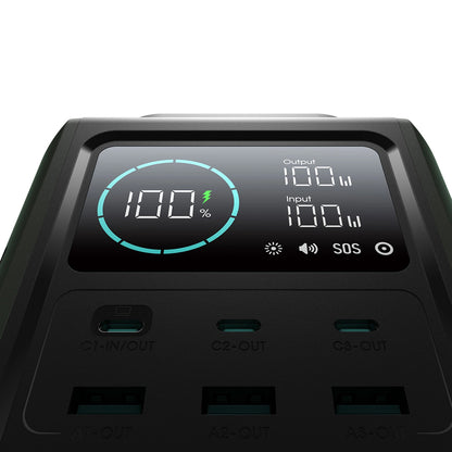 Powerbank Joyroom JR-PBF10, 75000mAh, 100W, QC + PD, 3 x USB-A - 3 x USB-C, Zielony