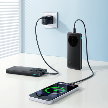 Joyroom JR-PBF12 Pro External Battery, 10000mAh, 22.5W, QC + PD, 1 x USB-C - 2 x USB-A, Black