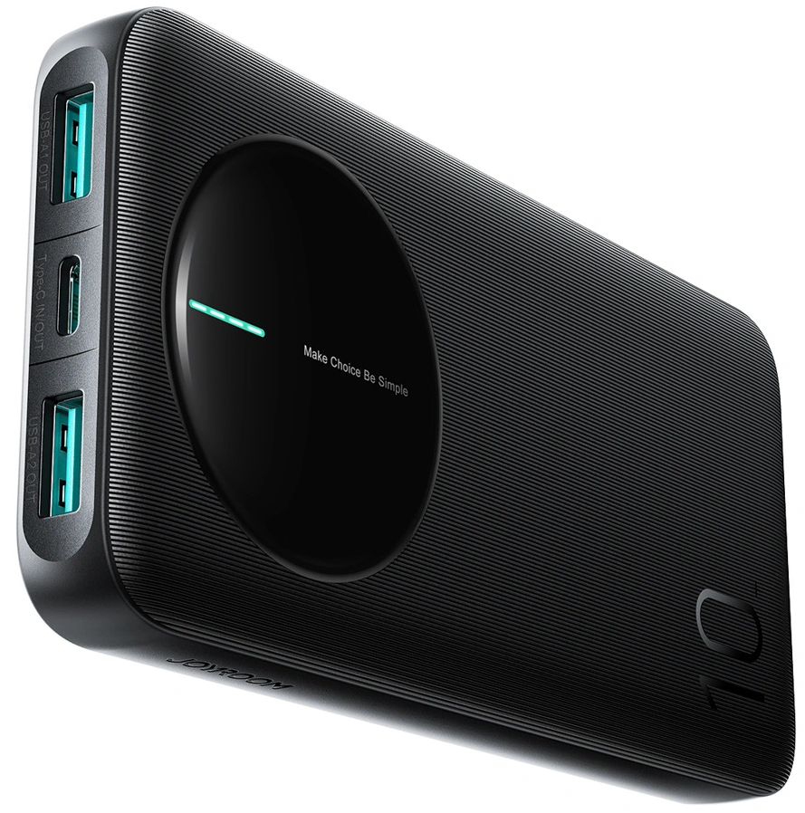 Joyroom JR-PBF12 Pro External Battery, 10000mAh, 22.5W, QC + PD, 1 x USB-C - 2 x USB-A, Black