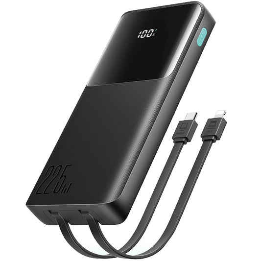 Zewnętrzna bateria Joyroom JR-PBF19, 10000mAh, 22.5W, QC + PD, 1 x Lightning - 1 x USB-A - 2 x USB-C, Czarna