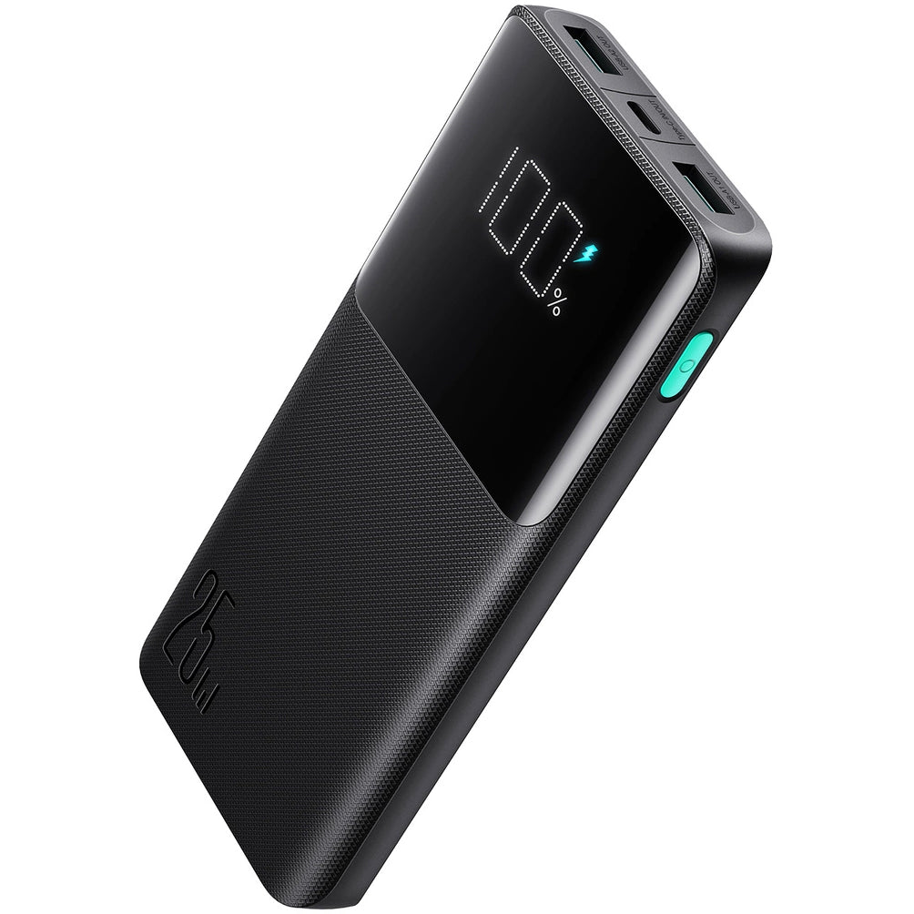 Zewnętrzna bateria Joyroom JR-PBF20, 10000mAh, 25W, QC + PD, 1 x USB-C - 2 x USB-A, Czarna