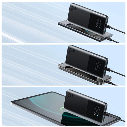 Zewnętrzna bateria Joyroom JR-PBF20, 10000mAh, 25W, QC + PD, 1 x USB-C - 2 x USB-A, Czarna
