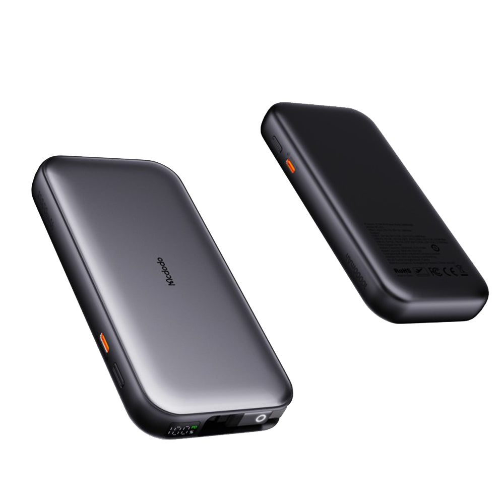 Powerbank McDodo MC-5920 MetaFree, 10000mAh, 45W, PD, 2 x USB-C, Szary
