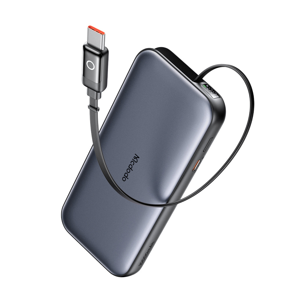 Powerbank McDodo MC-5920 MetaFree, 10000mAh, 45W, PD, 2 x USB-C, Szary