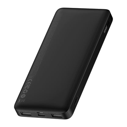 Bateria zewnętrzna Baseus Bipow, 10000 mAh, 15 W, 1 x USB-C - 2 x USB-A, czarna PPBD050001 